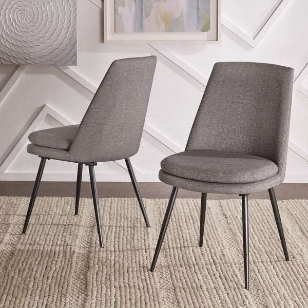 Aurthur Velvet Upholstered Dining Chair Mid-century Style with Splayed Wood Legs