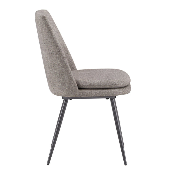 Aurthur Velvet Upholstered Dining Chair Mid-century Style with Splayed Wood Legs