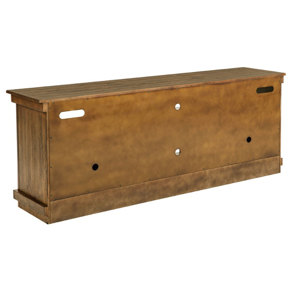 English Elm Castleton Farmhouse Media Console with Open Shelving and Concealed Storage for Large Rooms B062P451645