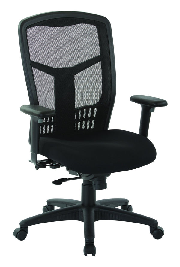 OSP Home Furnishings Progrid® Ergonomic Mesh High Back Office Chair with Lumbar Support and Adjustable Arms 90662-30