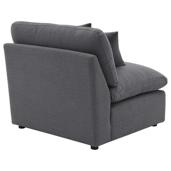 English Elm Greeley Armless Accent Chair with Performance Fabric and Foam Cushions for Modern Living B062P441446