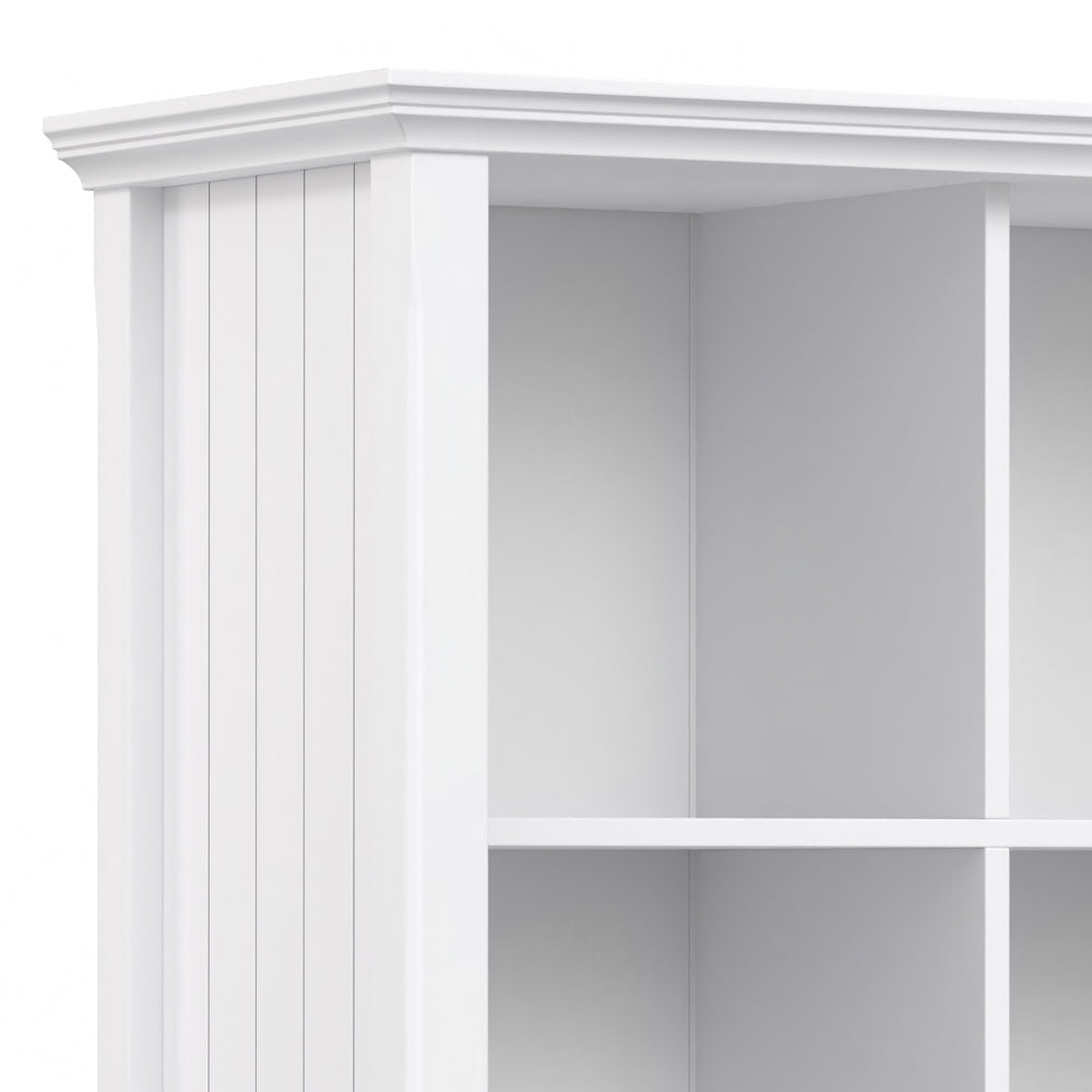 English Elm Acadian 12-Cube Storage Unit - Handcrafted Pine Organizer With Elegant White Finish For Home Décor B136P238606