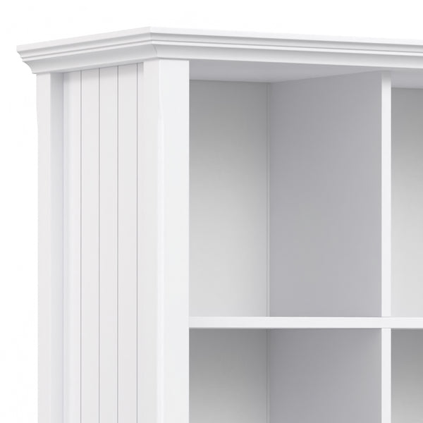 English Elm Acadian 12-Cube Storage Unit - Handcrafted Pine Organizer With Elegant White Finish For Home Décor B136P238606