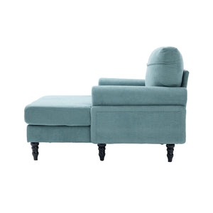 English Elm Modern Chenille Fabric Recliner Chaise Lounge Sofa with High-Resilience Foam, 550LB Capacity, Cozy Plush Backrest and Armrests for Living Room Relaxation Mint Green W395P371334