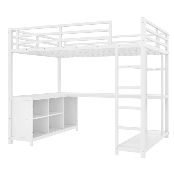 English Elm Twin House Bunk Bed with Slide Storage Stairs and Safety Rails for Kids Rooms W1580S00367
