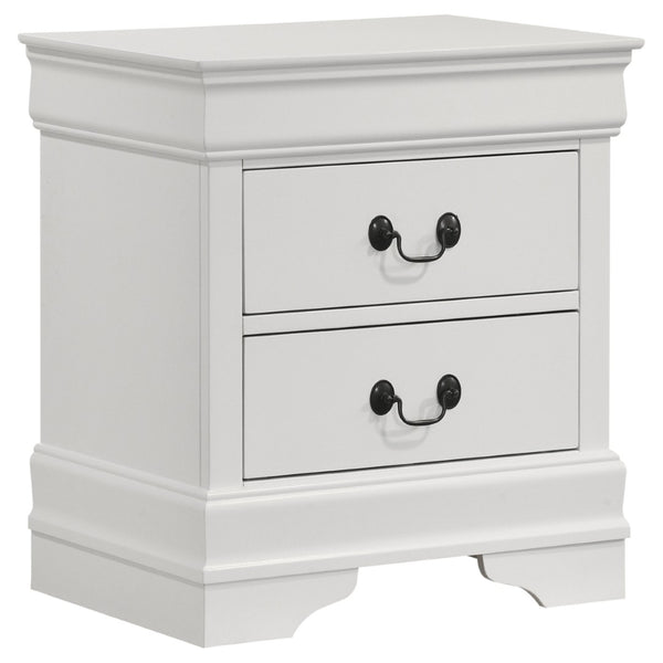 English Elm Mckee Queen Bedroom Set White Panel Bed Dresser Nightstand Mirror Four Piece Suite B062S01793