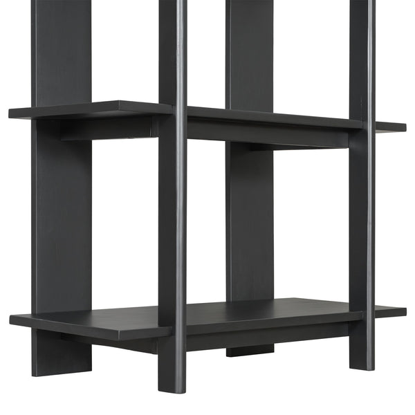 English Elm Christopher Knight Home® - 4-Tier Acacia Wood Bookcase with Anti-Tip Kit, Heavy-Duty Open Shelves Holds 120 lbs Each, Sleek Storage Solution Ebonized Finish N758P294084E