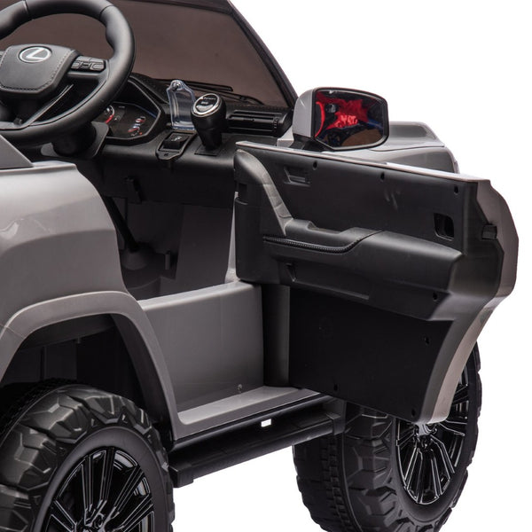 English Elm Licensed Lexus Lx600 24v Two Seater Kids Ride on Suv with Remote and Suspension Gray W1578P339058