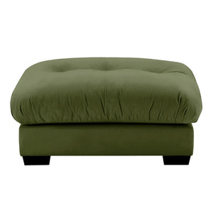 English Elm Milano Modular Velvet Sofa Sectional with Bolster Arms for Modern Living Rooms Olive Green W714P293270