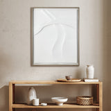 INK+IVY Paths Collide Modern/Contemporary Textured Framed Carved Resin Dimensional Wall Décor II95B-0159 Off-White