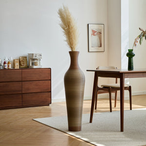 English Elm 39-Inch-Tall PVC Floor Vase Grey – 41" Elegant Modern Decorative Tall Freestanding Accent for Home W2796P193945