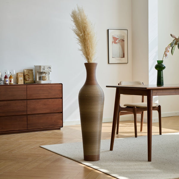 English Elm 39-Inch-Tall PVC Floor Vase Grey – 41" Elegant Modern Decorative Tall Freestanding Accent for Home W2796P193945