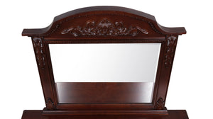 English Elm Lyndon Cherry Framed Mirror 41"x50" — Low-Distortion Glass, Engineered Wood Frame, Durable Mounting Brackets B078P301017