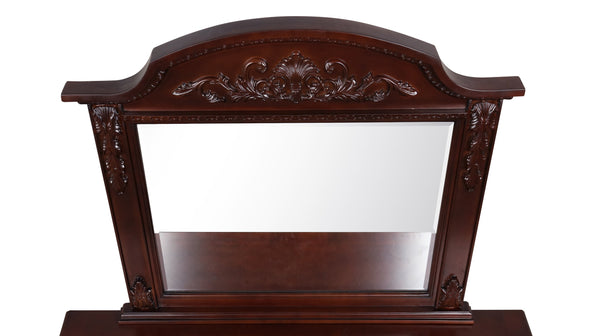 English Elm Lyndon Cherry Framed Mirror 41"x50" — Low-Distortion Glass, Engineered Wood Frame, Durable Mounting Brackets B078P301017