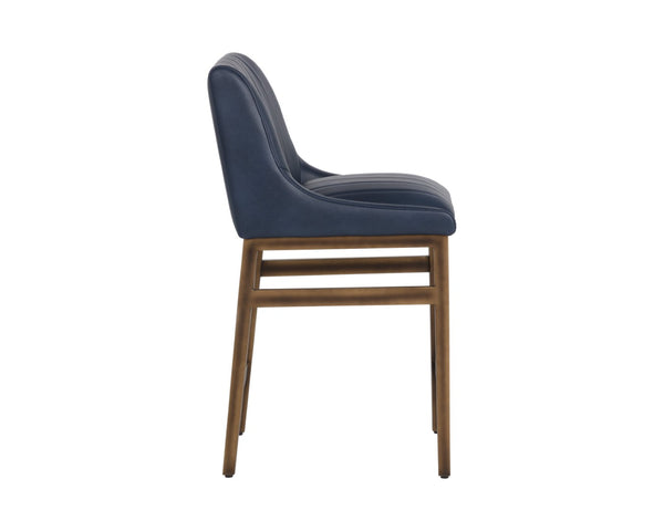 Sunpan HALDEN Modern Counter Stool with Bravo Admiral Faux Leather, Rustic Bronze Frame - Stylish & Durable 112253