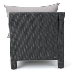 English Elm Christopher Knight Home® - Antibes V-Shaped Wicker Sectional Sofa Set In Grey - Stylish & Comfortable For Outdoor Gatherings 60289.00RSET