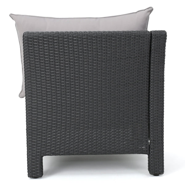 English Elm Christopher Knight Home® - Antibes V-Shaped Wicker Sectional Sofa Set In Grey - Stylish & Comfortable For Outdoor Gatherings 60289.00RSET