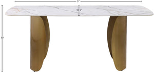 Niya White Dining Table 785-T Meridian Furniture