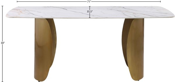 Niya White Dining Table 785-T Meridian Furniture