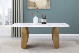 Niya White Dining Table 785-T Meridian Furniture