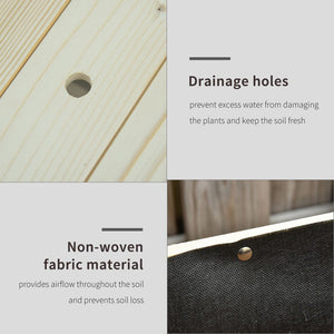 English Elm Outsunny Elevated Garden Bed With Lockable Wheels, Storage Shelf & Drainage For Small Spaces Gardening W2225P200902-GIGA