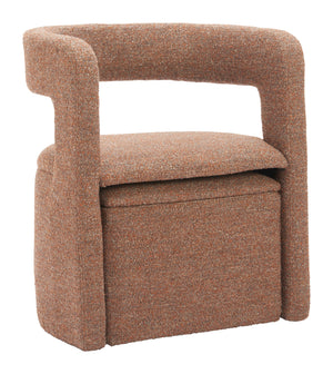 Zuo Modern Atria Accent Chair & Ottoman In Tawny Brown - Chic, Modern Design For Stylish Hospitality Spaces Brown 100% Polyester,Plywood 110848-zuo-modern