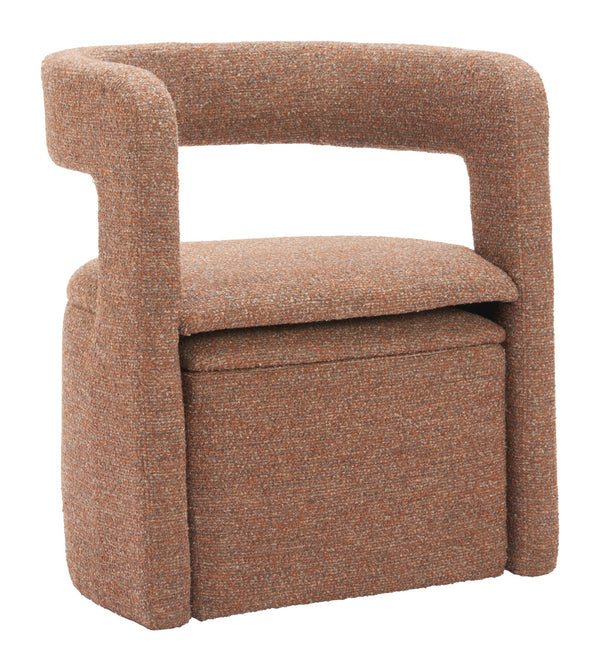 Zuo Modern Atria Accent Chair & Ottoman In Tawny Brown - Chic, Modern Design For Stylish Hospitality Spaces Brown 100% Polyester,Plywood 110848-zuo-modern