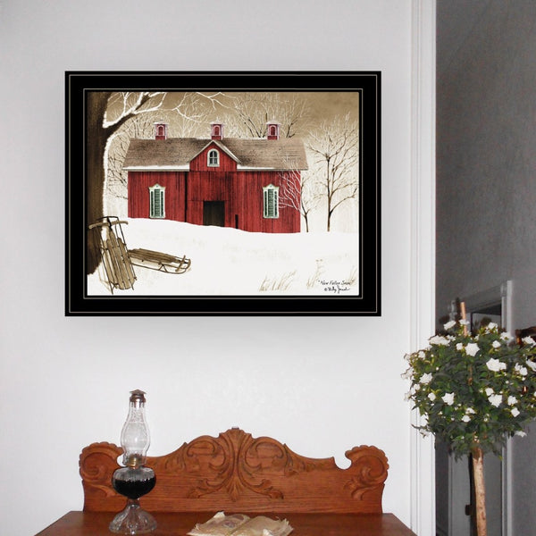 English Elm Trendy Decor 4u Billy Jacobs Winter Pastoral Framed Print Farmhouse Wall Art B06785229