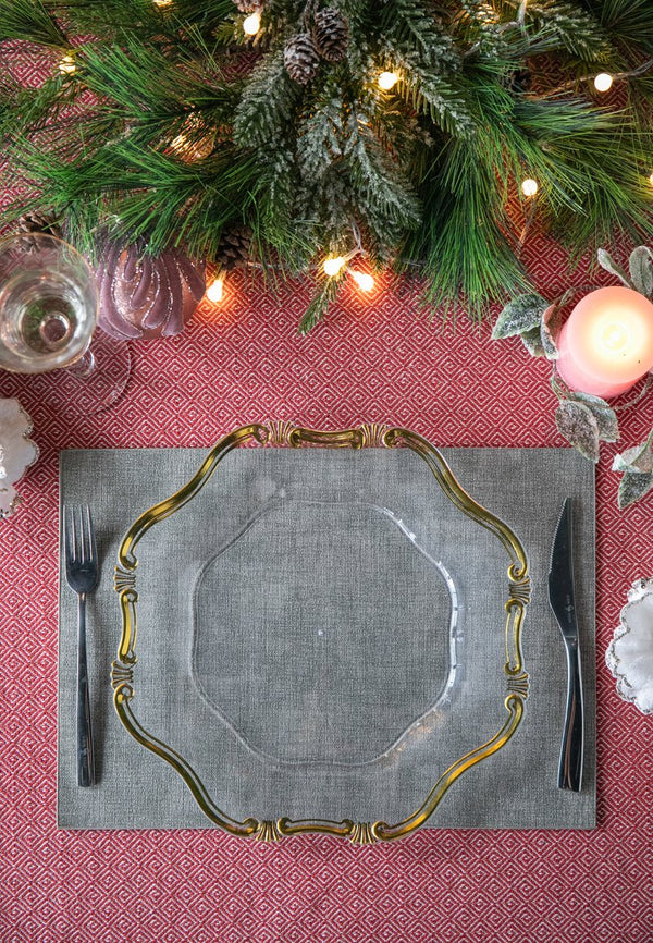 English Elm 8 Pack Plastic Charger Plates, 13" – Elegant Table Decor For Events, Durable & Reusable Design! W2078P285452