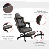 English Elm Vinsetto Racing Gaming Chair Diamond Pu Leather Office Gamer Chair High Back Swivel Recliner With Footrest, Lumbar Support, Adjustable Height, Brown