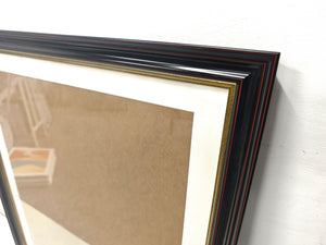 English Elm 24x32 Solid Wood Picture Frame with Replaceable Canvas, Organic Acrylic Glass, Elegant Wall Art Decor Black T3976P383250