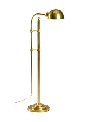 Wildwood Essex Solid Brass Floor Lamp With Antique Patina, Telescoping 40–53" Adjustable Arm For Reading 7859