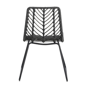 English Elm 9 Piece Outdoor Wicker Dining Set Seats 8 with Iron Frame Pe Rattan Patio Table N762S000023AAE