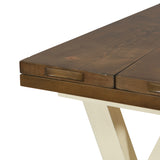 OSP Home Furnishings Albury Flip Top Table Wood/White