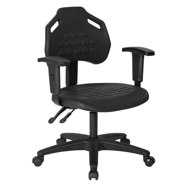 OSP Home Furnishings Self-skinned Urethane Task Chair with Lumbar Support and Pneumatic Lift for Modern Offices KH813037