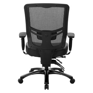 OSP Home Furnishings Progrid Mesh Back Ergonomic Office Chair with Lumbar Support for Big and Tall Users 95894BT-R107