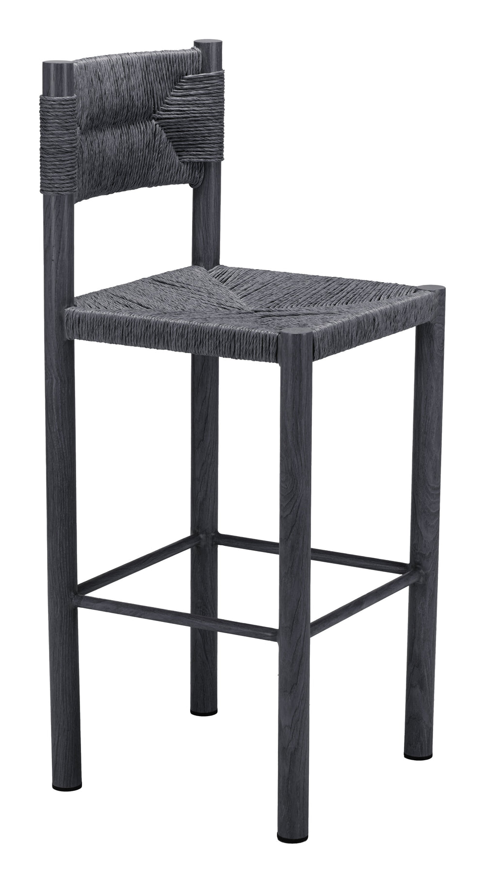 Zuo Modern Iska Barstool Set Of 2 - Modern Aluminum Design For Stylish Outdoor Patios And Bars Black Aluminum 704157-zuo-modern