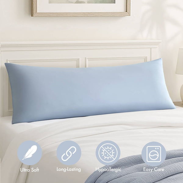 English Elm 1- Piece Full Body Cooling Pillow with Nylon Spandex Cover for Side Sleepers Blue B035P482975