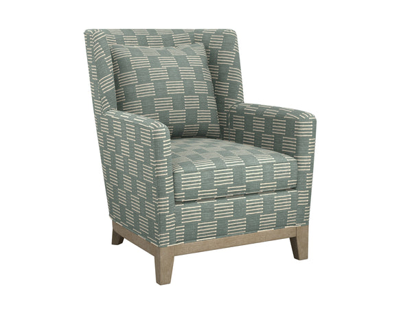 Lexington Atlas Lexington Home Brands Upholstered Accent Chair with Ultra Down Plush Cushioning and Welt Trim Blue/Aqua / Green 7861-11-70