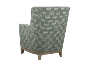 Lexington Atlas Lexington Home Brands Upholstered Accent Chair with Ultra Down Plush Cushioning and Welt Trim Blue/Aqua / Green 7861-11-70