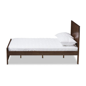 Baxton Studio Baxton Studio Catalina Full Platform Bed - Modern Mission Style Brown Wood Frame for Cozy Spaces HT1702-Walnut Brown-Full