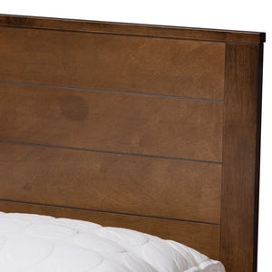 Baxton Studio Baxton Studio Catalina Full Platform Bed - Modern Mission Style Brown Wood Frame for Cozy Spaces HT1702-Walnut Brown-Full