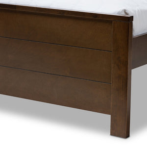 Baxton Studio Baxton Studio Catalina Full Platform Bed - Modern Mission Style Brown Wood Frame for Cozy Spaces HT1702-Walnut Brown-Full