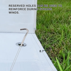 English Elm Gazebo Cover Weatherproof Pe Enclosure for 8x8 Metal Frames with Zippered Entry W1859P419595
