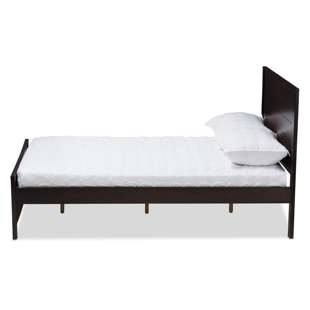 Baxton Studio Baxton Studio Catalina Full Platform Bed - Modern Mission Style Dark Brown Wood for Timeless Elegance HT1702-Espresso Brown-Full