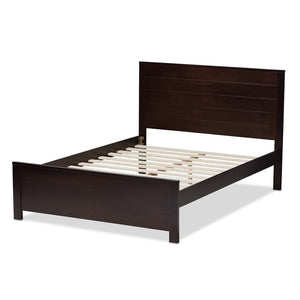 Baxton Studio Baxton Studio Catalina Full Platform Bed - Modern Mission Style Dark Brown Wood for Timeless Elegance HT1702-Espresso Brown-Full