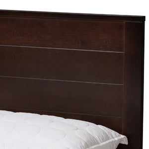 Baxton Studio Baxton Studio Catalina Full Platform Bed - Modern Mission Style Dark Brown Wood for Timeless Elegance HT1702-Espresso Brown-Full