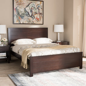 Baxton Studio Baxton Studio Catalina Full Platform Bed - Modern Mission Style Dark Brown Wood for Timeless Elegance HT1702-Espresso Brown-Full