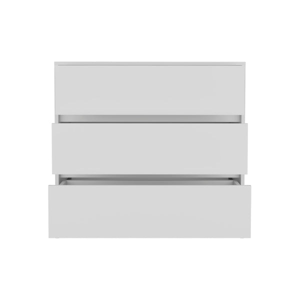 English Elm Dresser with 3 Smooth-Glide Drawers and Spacious Top Surface for Organized, Stylish Bedroom Storage White 38.58 L x 22.04 W x 6.69 H B097133130