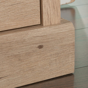 English Elm Credenza, Stylish Brown Engineered Wood Tv Stand For Up To 70” Tvs With Ample Storage Space B356P367929